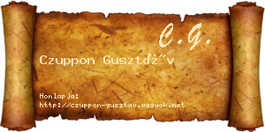 Czuppon Gusztáv névjegykártya