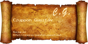 Czuppon Gusztáv névjegykártya
