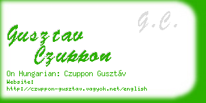 gusztav czuppon business card