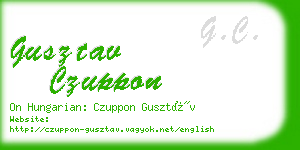 gusztav czuppon business card